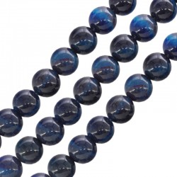 Mountain Jade Bead Round Black 10mm Ø~0.8mm (~38pcs)