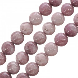 Mountain Jade Bead Round Red 10mm Ø~0.8mm (~38pcs)