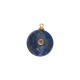 Lapis Lazuli Pendant Round with Crystal 18x22mm/6mm