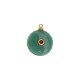 Lapis Lazuli Pendant Round with Crystal 18x22mm/6mm