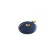Lapis Lazuli Pendant Round with Crystal 18x22mm/6mm