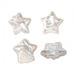 Fresh Water Pearl Bead Star ~10-11mm Ø0.8mm (~37pcs/str)