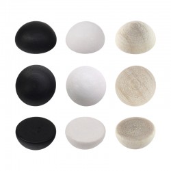 Cabochon en bois à dos plat 10 mm
