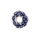 Ceramic Part Round Donut with Leaves 19x18mm Ø1.3mm