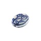 Ceramic Bead Oval Flat with Flowers 15x20mm/5mm