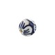 Ceramic Bead Round with Leaves 12mm