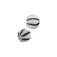 Κεραμική Χάντρα Στρογγυλή με Γραμμές 12mm Ø1.6mm