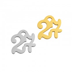 Stainless Steel 304 Lucky Charm "27" 11x10mm