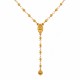 Necklace with Gold Virgin Mary, Heart & Beaded Chain
