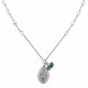Necklace with Silver Virgin Mary on Silver Cross Chain