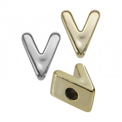 Acrylic UV Bead Letter "V" 21mm Ø6mm