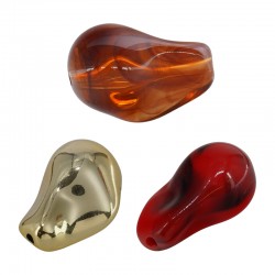 Acrylic Bead Irregular 15x22mm/12mm Ø1.8mm