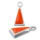 Portacolgante de Metal Zamak Triangular Esmaltado (Ø 10.2x2.2mm)