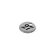 Brass Eco Lucky Charm "27" 8mm/1mm Ø1.4mm