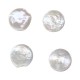 Fresh Water Pearl Flat Bead ~10-12mm Ø0.8mm