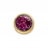 Plaqué Or 24 Carats / Paillettes Vermillon