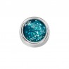 Plaqué Argent Antique 999° / 5 µ / Paillettes Turquoise