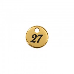 Ανοξείδωτο Ατσάλι 305 Γούρι Μοτίφ "27" 8mm/0.8mm