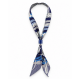 Collar con Pañuelo Azul Estampado y Cubo Azul