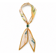 Collier avec Foulard à Motifs Floraux et Cube Vert