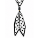 Collana con Sciarpa a Pois Nera e Cubo Nero