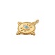 Enameled Zamak Pendant Round with Evil Eye 28mm/3mm Ø2.3mm