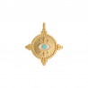 Placcato in Oro 24 Carati / 0,12 µm / Bianco / Howlite / Turchese