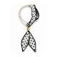 Collier avec foulard à pois noirs, perles et perle dorée