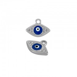Colgante de Acero Inoxidable 304 Ojo con Esmalte 12x9mm