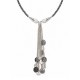 Necklace with Hematite, Silver Chain Tassels & Coin Charms