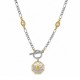 Collana con Chiusura a T, Stella Dorata e Catena di Cristallo