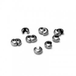 Brass Crimp Bead Cover 3x5mm Ø1.8mm
