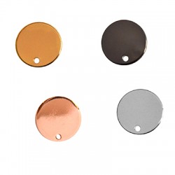 Orecchino a Perno in Metallo Ottone Cerchio 12mm