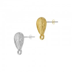 Zamak Earring Teardrop with Loop ~7x12mm