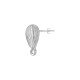Zamak Earring Teardrop with Loop ~7x12mm