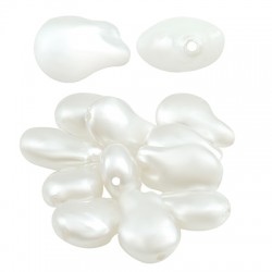 Perle ABS Irrégulière en Forme de Goutte Plate 17 x 10 mm Ø 1 mm