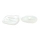 Pearl ABS Irregular Bead Flat 18x10mm Ø1mm