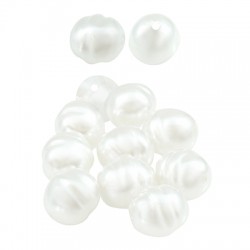 Πέρλα Συνθετική Χάντρα Οβάλ 15x13mm Ø2mm
