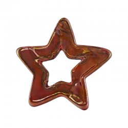 Enameled Ceramic Pendant Star 46mm