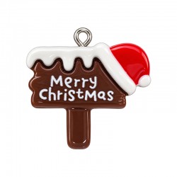 Ριτίνη Μοτίφ Πινακίδα "Merry Christmas" 24x25mm