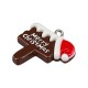 Resin Pendant Road Sign "Merry Christmas" 24x25mm