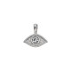 Pendentif en Acier Inoxydable 304 « œil maléfique » avec Cristal. 12 x 11 mm
