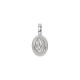 Stainless Steel 304 Charm Oval with Crystal 7x14mm