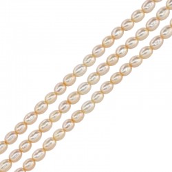 Μαργαριτάρι Χάντρα Οβάλ ~3mm Ø0.6mm (~78τμχ)