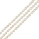 Μαργαριτάρι Χάντρα Οβάλ ~3-4mm Ø0.8mm (~77τμχ)