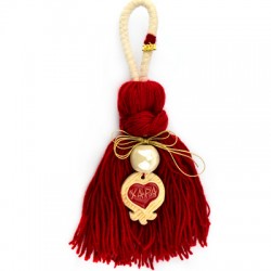 Colgante de Cerámica Esmaltada Granada con Corazón 52 x 64 mm