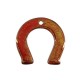 Ciondolo in Ceramica Smaltata a Forma di Ferro di Cavallo 48X53 mm Ø4 mm