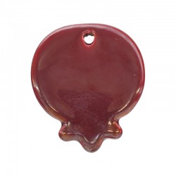 Ciondolo in Ceramica Smaltata a Forma di Melograno 44X50 mm Ø3 mm