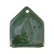 Enameled Ceramic Pendant Green House 40x49mm