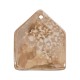 Enameled Ceramic Pendant Beige House 40x49mm